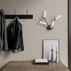 Lucande Cuerno LED-væglampe i sort-hvid