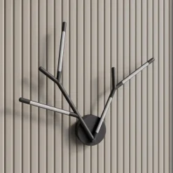 Lucande Cuerno LED-væglampe i sort-hvid