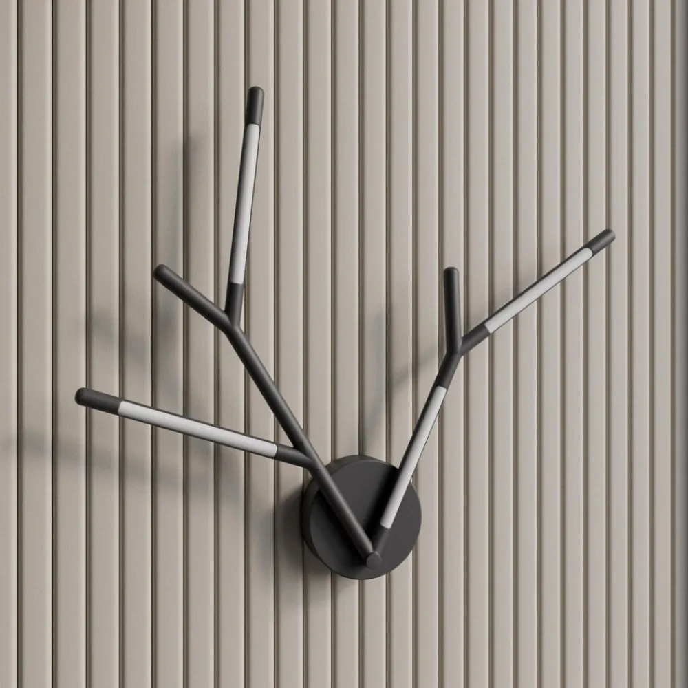 Lucande Cuerno LED-væglampe i sort-hvid