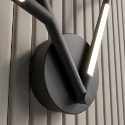 Lucande Cuerno LED-væglampe i sort-hvid