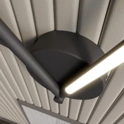 Lucande Cuerno LED-væglampe i sort-hvid