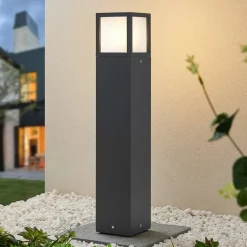 Lucande Terrassebelysning|Gadebelysning>Dewari vejlampe, E27, 65 cm, mørkegrå, IP54