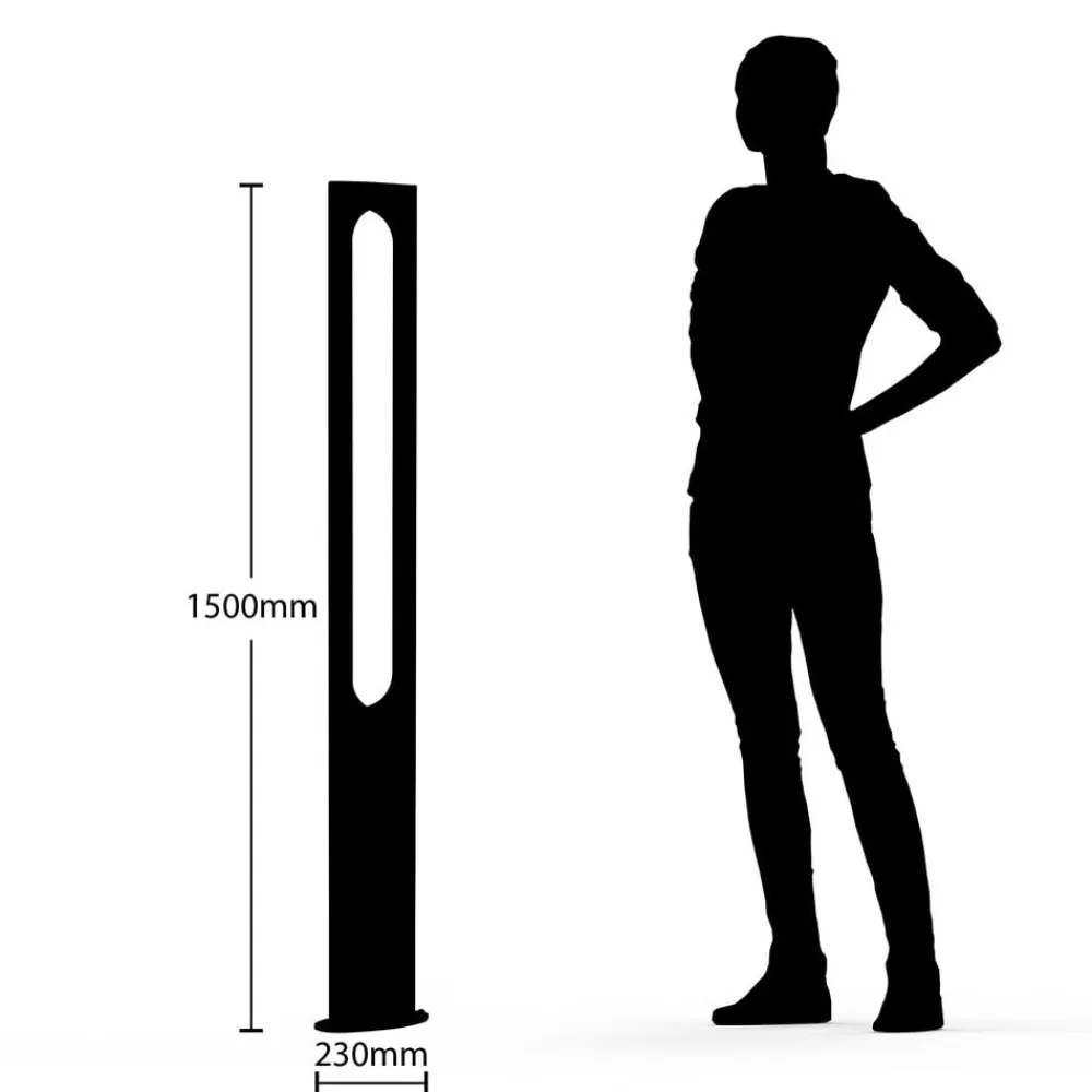 Lucande Lygtepæle>Dovino LED-lygtepæl, 150 cm