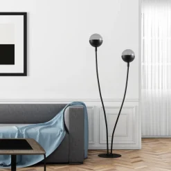 Dustian gulvlampe, 2 lyskilder^Lucande Outlet