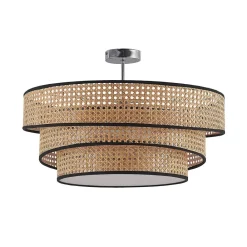 Elowen loftlampe, Ø 56 cm, rattan, bambus^Lucande Discount