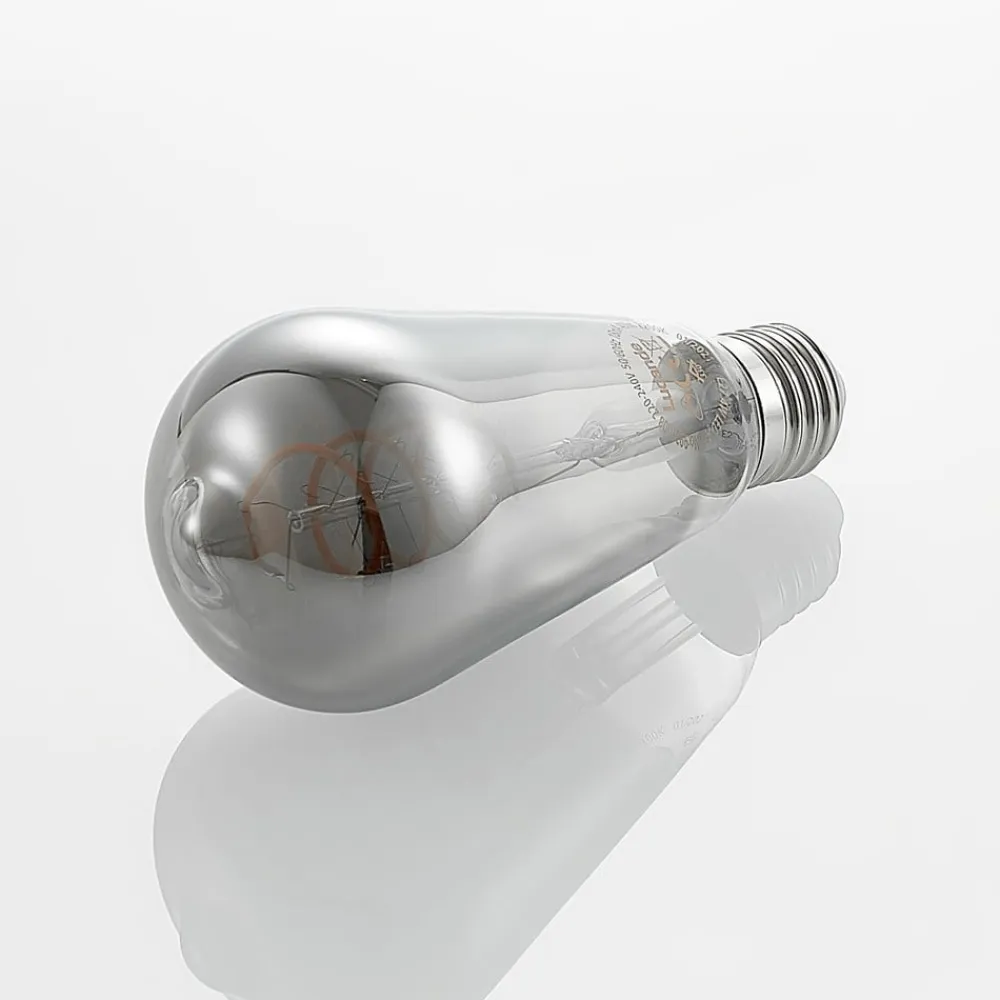 Lucande E27-pære ST64 4W 918 dæmpes titan, 2 stk