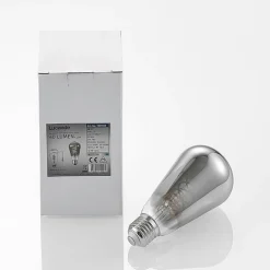 Lucande E27-pære ST64 4W 918 dæmpes titan, 2 stk