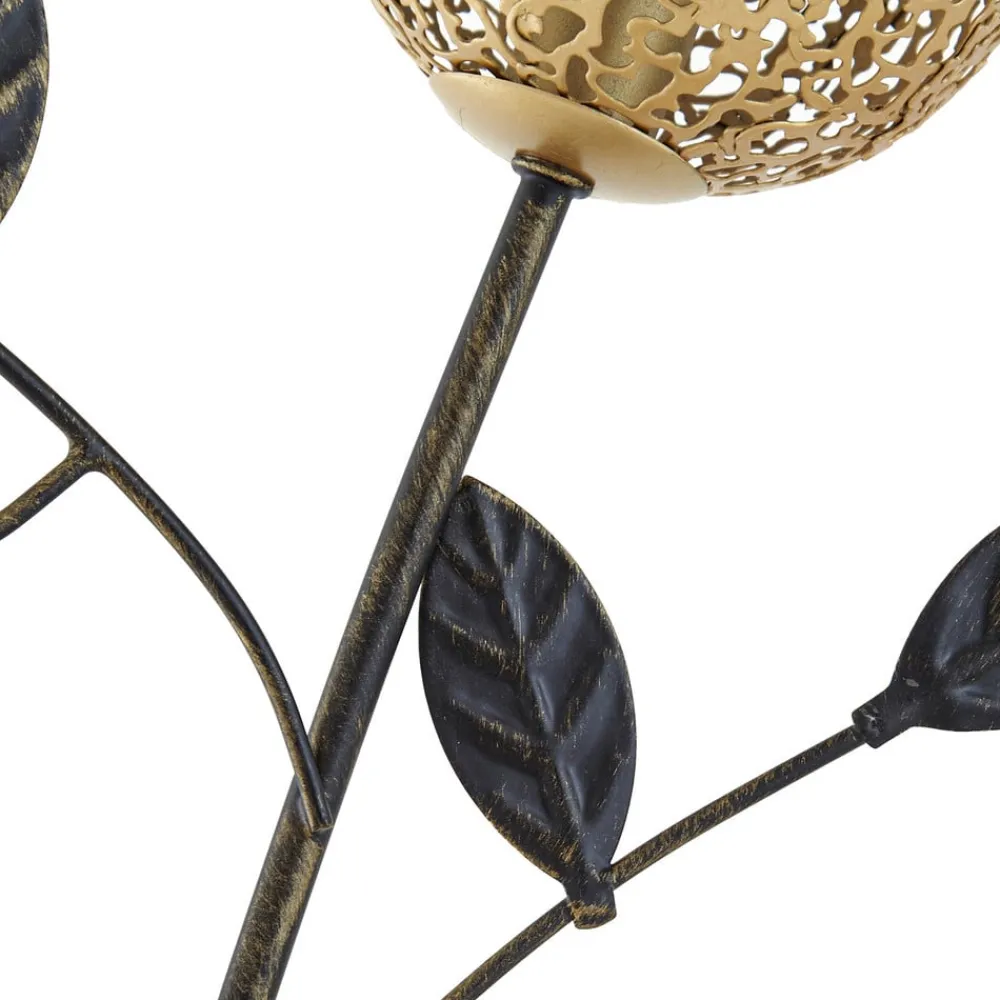 Lucande Evory gulvlampe, 160 cm, 3 lyskilder, sort/guld, G9