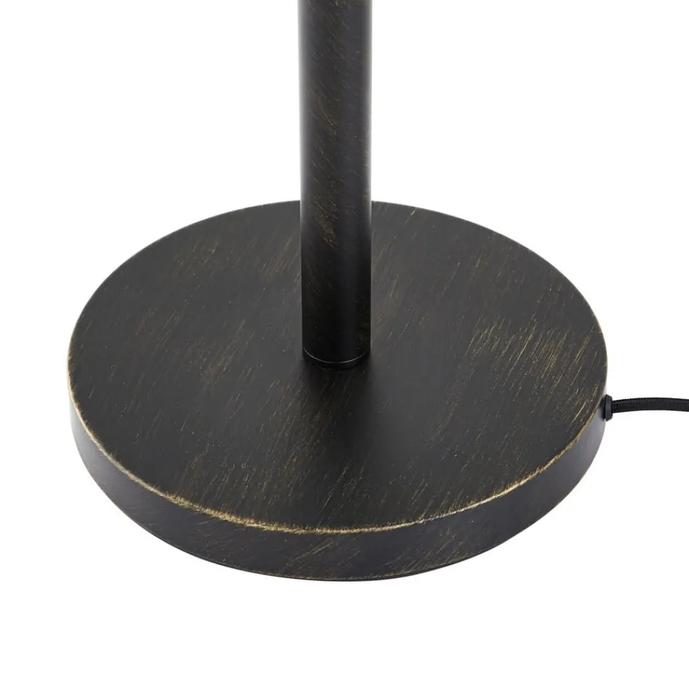 Lucande Evory gulvlampe, 160 cm, 3 lyskilder, sort/guld, G9