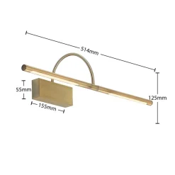 Lucande Fehmke LED-gallerilampe, antik messing