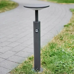 Fenia LED-vejlampe, 60 cm, sensor, IP54, antracit^Lucande Clearance