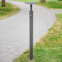 Lucande Fenia LED-vejlampe, 100 cm, sensor, IP54, antracit