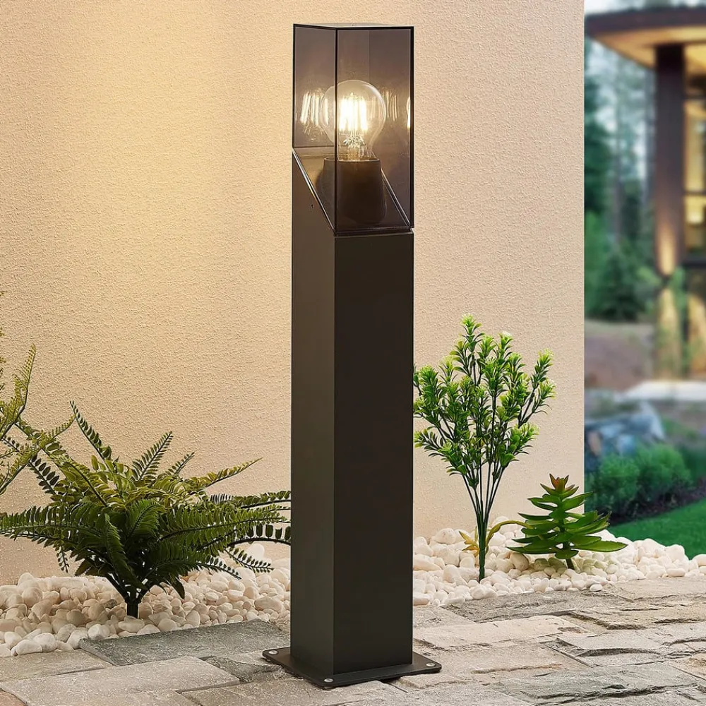 Lucande Terrassebelysning>Fiola sokkellampe, 60 cm, antracit, IP54