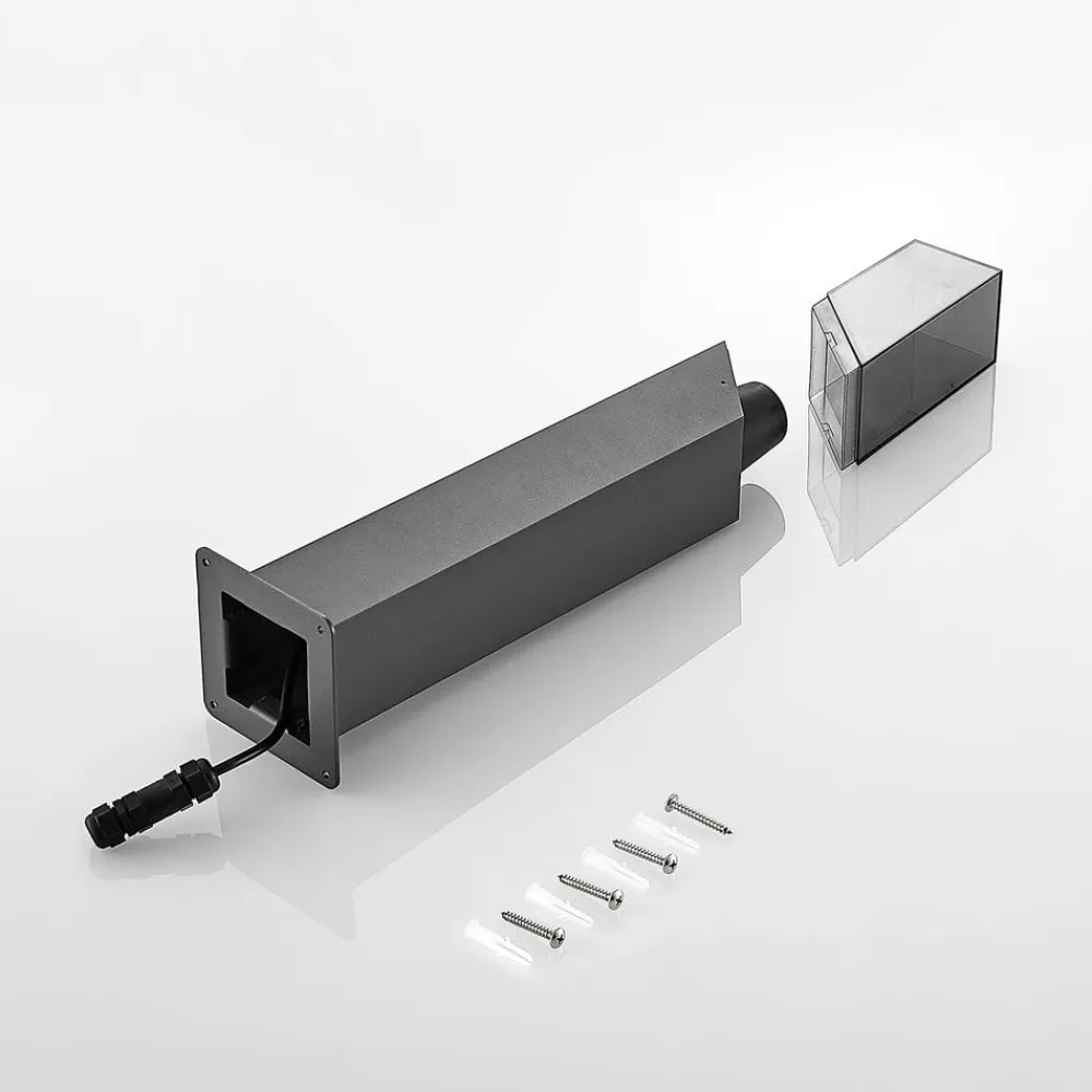 Lucande Terrassebelysning>Fiola sokkellampe, 60 cm, antracit, IP54