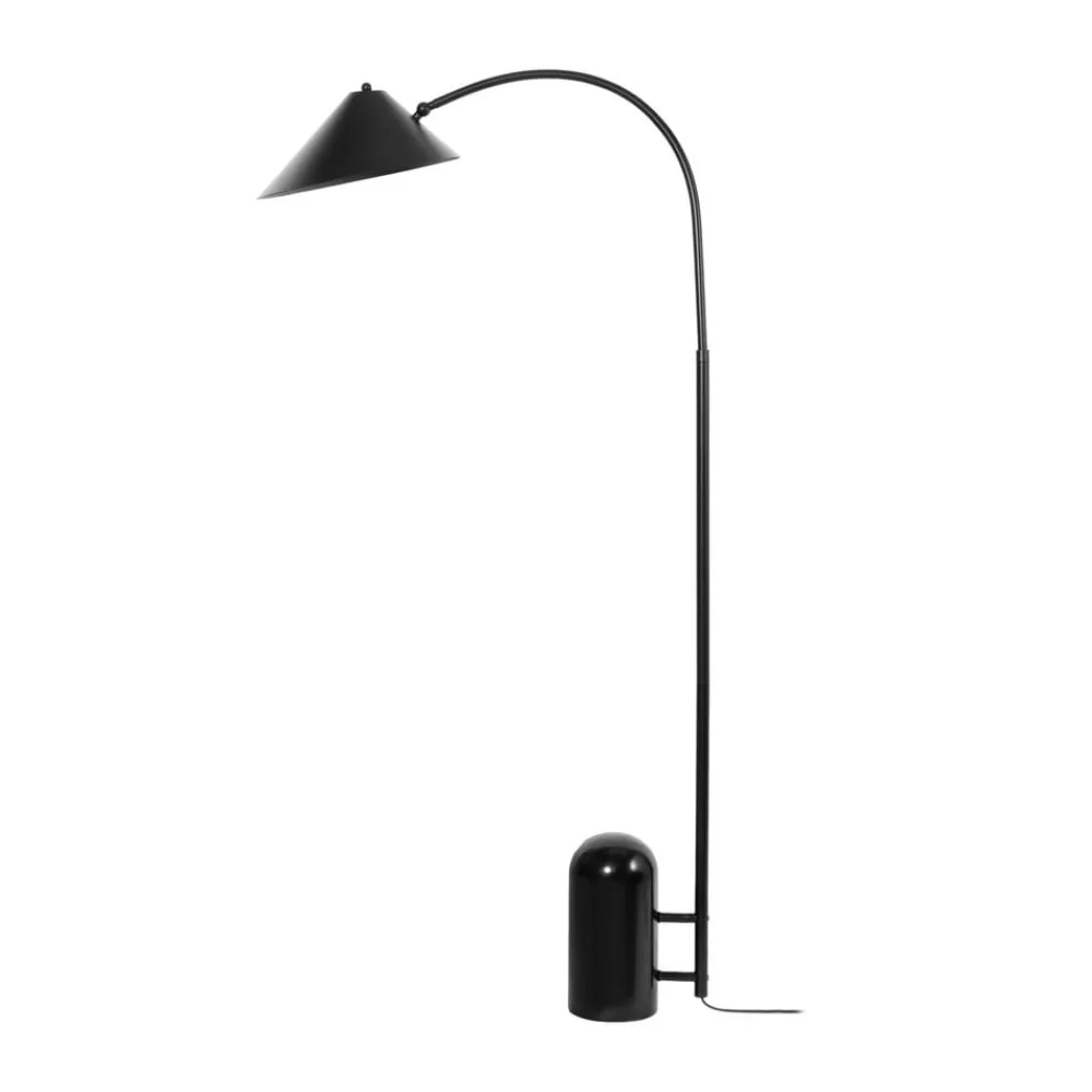 Lucande Pendellamper|Gulvlamper>gulvlampe Alviero, 157 cm, sort, metal, marmor