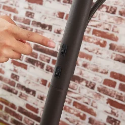 Lucande Gulvlampe Dunja, hvid/rust, metal, læselampe