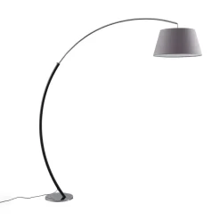 gulvlampe Evelyna, grå/sort, metal, 192 cm^Lucande Discount