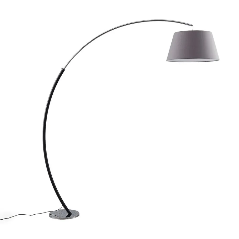 gulvlampe Evelyna, grå/sort, metal, 192 cm^Lucande Discount
