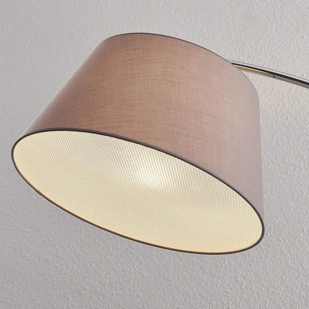 gulvlampe Evelyna, grå/sort, metal, 192 cm^Lucande Discount