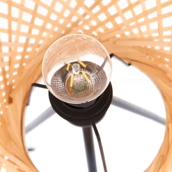 Lucande gulvlampe Jorick, bambus, trefod, højde 166 cm