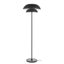 Lucande gulvlampe Kellina, 151 cm, sort, metal, E27