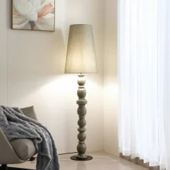 Lucande gulvlampe Lyndorin, grøn, keramik, 150 cm