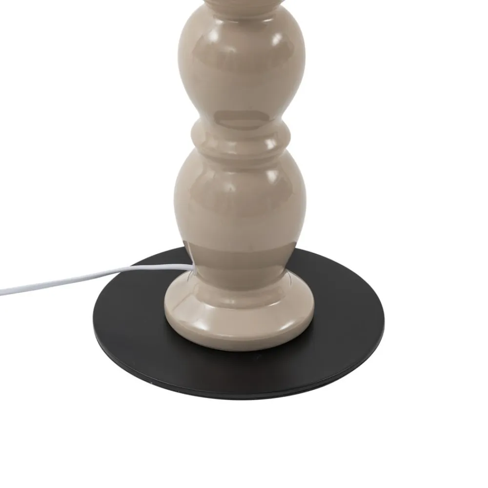 Lucande gulvlampe Lyndorin, beige, keramik, 150 cm