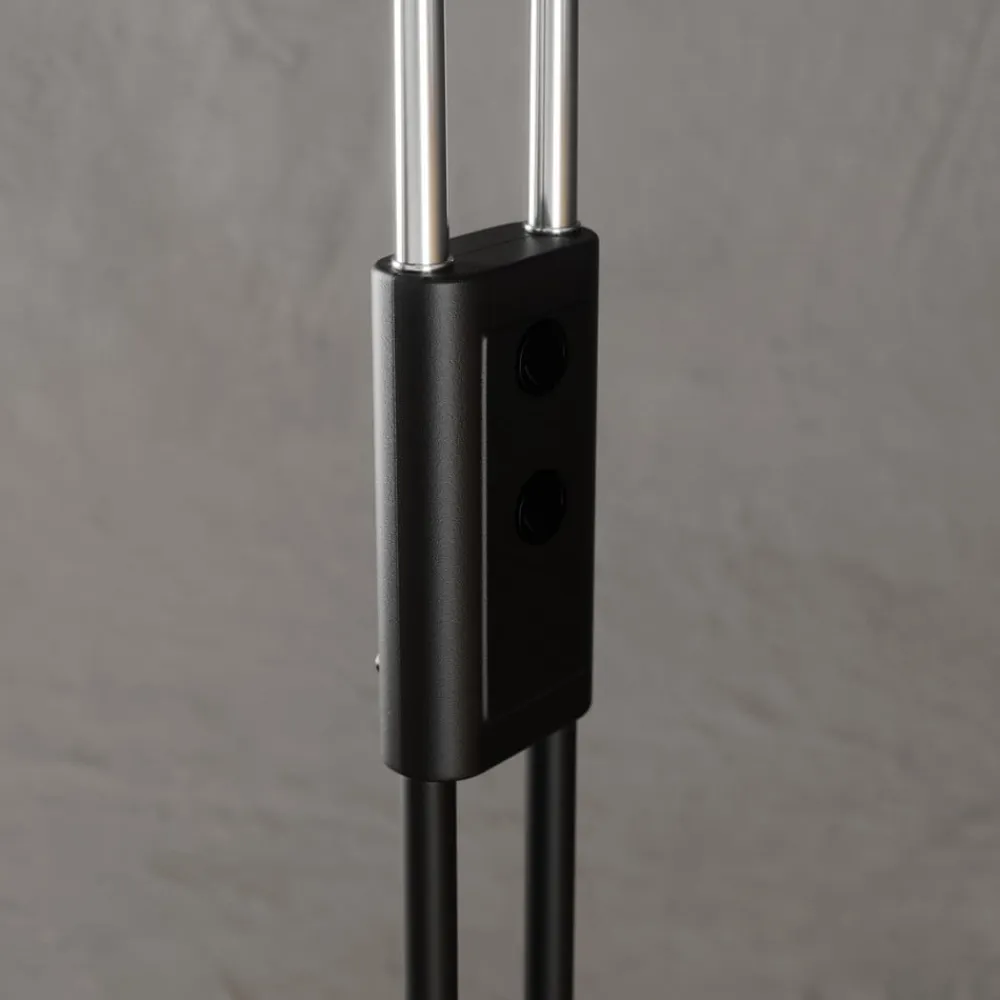 Lucande Pendellamper|Gulvlamper>gulvlampe Medira, sort, 2 lyskilder, justerbar, GU10