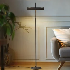 gulvlampe Nysira, grå metallic, 2 lyskilder^Lucande Best