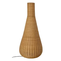 Lucande gulvlampe Takeo, rattan, højde 115 cm, E27