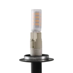 gulvlampe Visata, sort, glas, 3-lys, stativ^Lucande