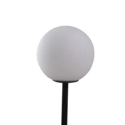 gulvlampe Visata, sort, glas, 3-lys, stativ^Lucande