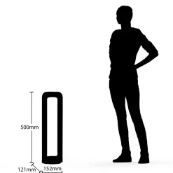 Lucande Habsa LED-sokkellampe, højde 50 cm