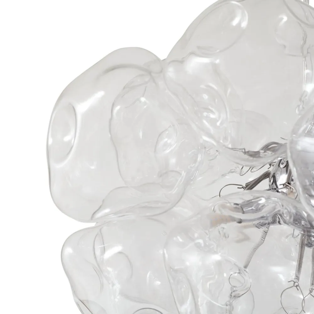 Lucande hængelampe Diborah, klar, Ø 43 cm, glas, G9