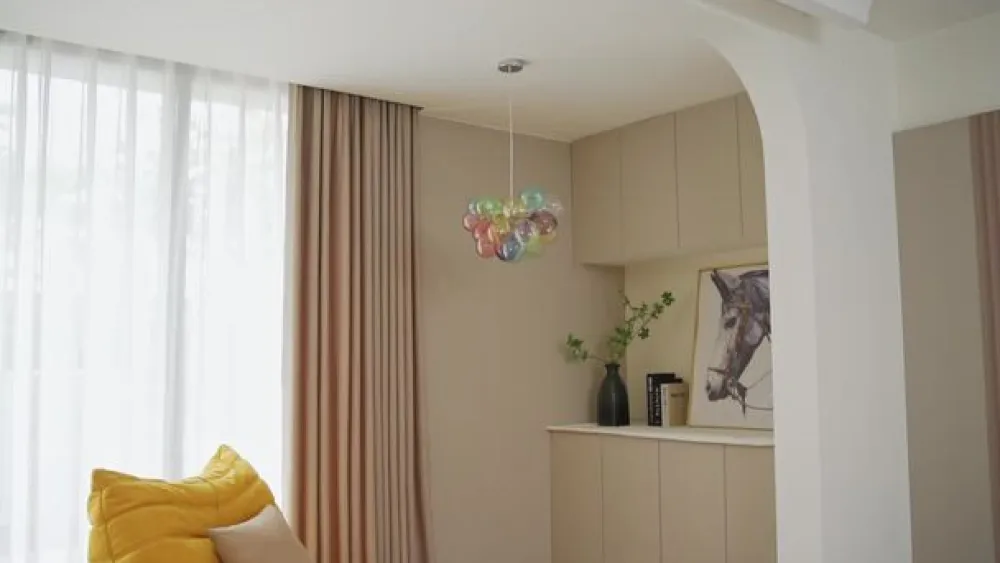 Lucande Pendellamper|Pendellamper>hængelampe Diborah, Ø 40 cm, farvet, glas, G9