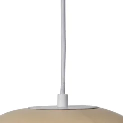 Lucande hængelampe Fidelo, hvid/gul, glas, keramik, 18 cm