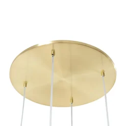 Lucande hængelampe Lunelle, messing, glas, 4 lyskilder, Ø 40 cm