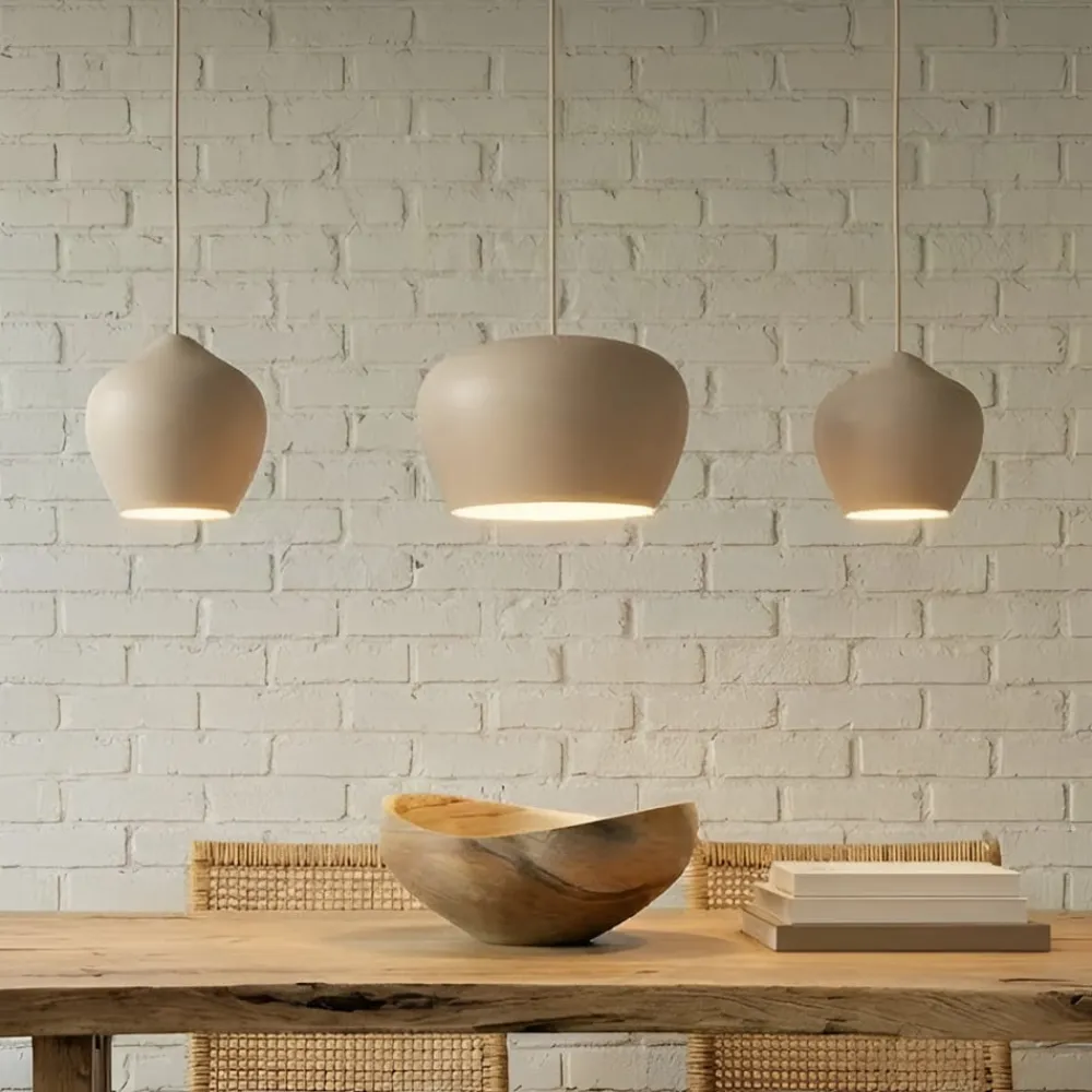 Lucande hængelampe Malisa, beige, 3 lyskilder, metal, 90 cm