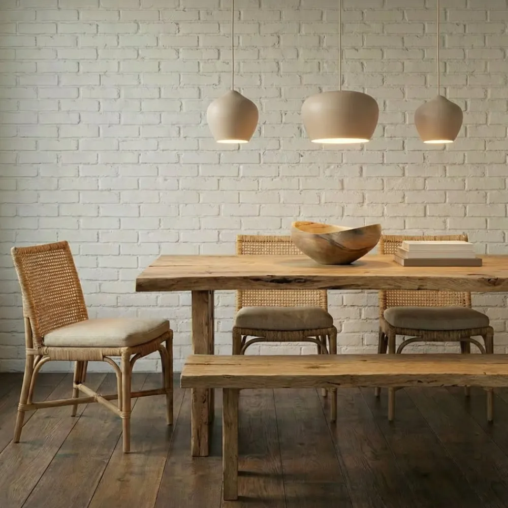 Lucande hængelampe Malisa, beige, 3 lyskilder, metal, 90 cm