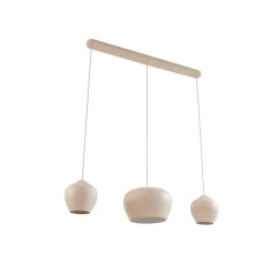 Lucande hængelampe Malisa, beige, 3 lyskilder, metal, 90 cm