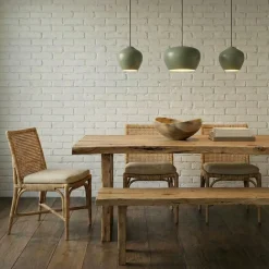 Lucande Pendellamper|Pendellamper>hængelampe Malisa, grøn, 3 lyskilder, metal, længde 90 cm