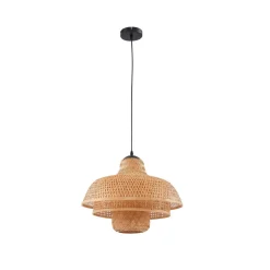 hængelampe Rasmina, bambus, Ø 50 cm, 1 lyskilde^Lucande