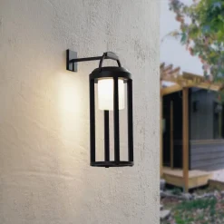 2-i-1 LED-solcellelampe Tilena, sort, rund, aluminium^Lucande Outlet