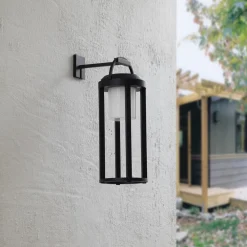 2-i-1 LED-solcellelampe Tilena, sort, rund, aluminium^Lucande Outlet