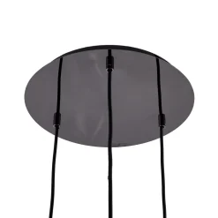 Lucande Jarven hængelampe, 3 lyskilder, sort, glas