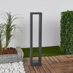 Lucande Jupp LED-vejlampe, 60 cm, antracit, metal, IP54