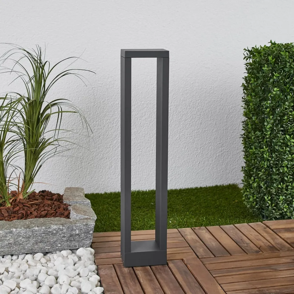 Lucande Jupp LED-vejlampe, 60 cm, antracit, metal, IP54