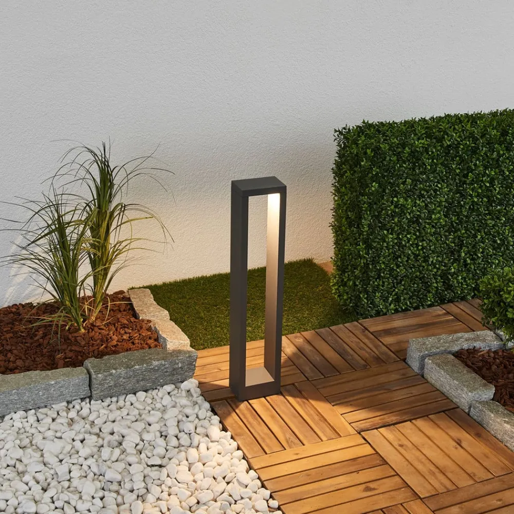 Lucande Jupp LED-vejlampe, 60 cm, antracit, metal, IP54