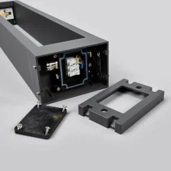 Lucande Jupp LED-vejlampe, 60 cm, antracit, metal, IP54