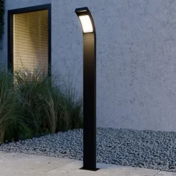 Lucande Terrassebelysning|Gadebelysning>Juvia LED-vejlampe, 100 cm, antracit, metal, IP54